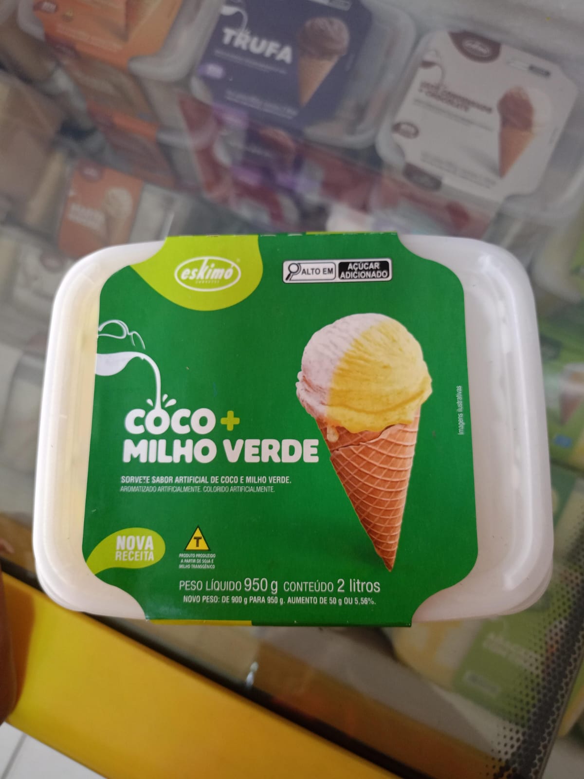 Coco com milho verde